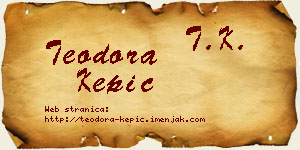 Teodora Kepić vizit kartica